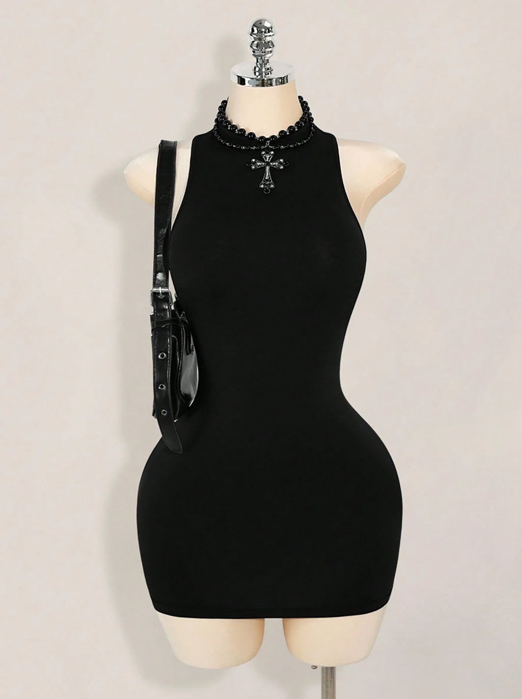 Sheer Low-cut Backless Hip-hugging Dress