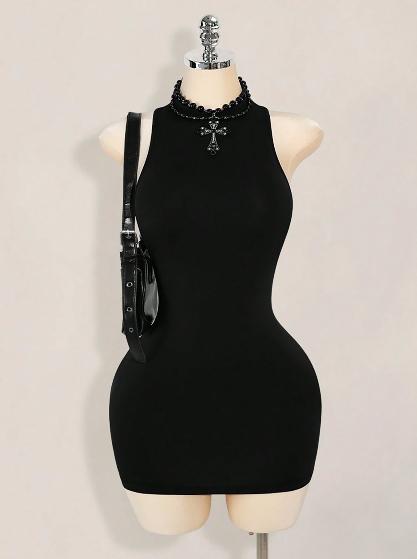 Sheer Low-cut Backless Hip-hugging Dress