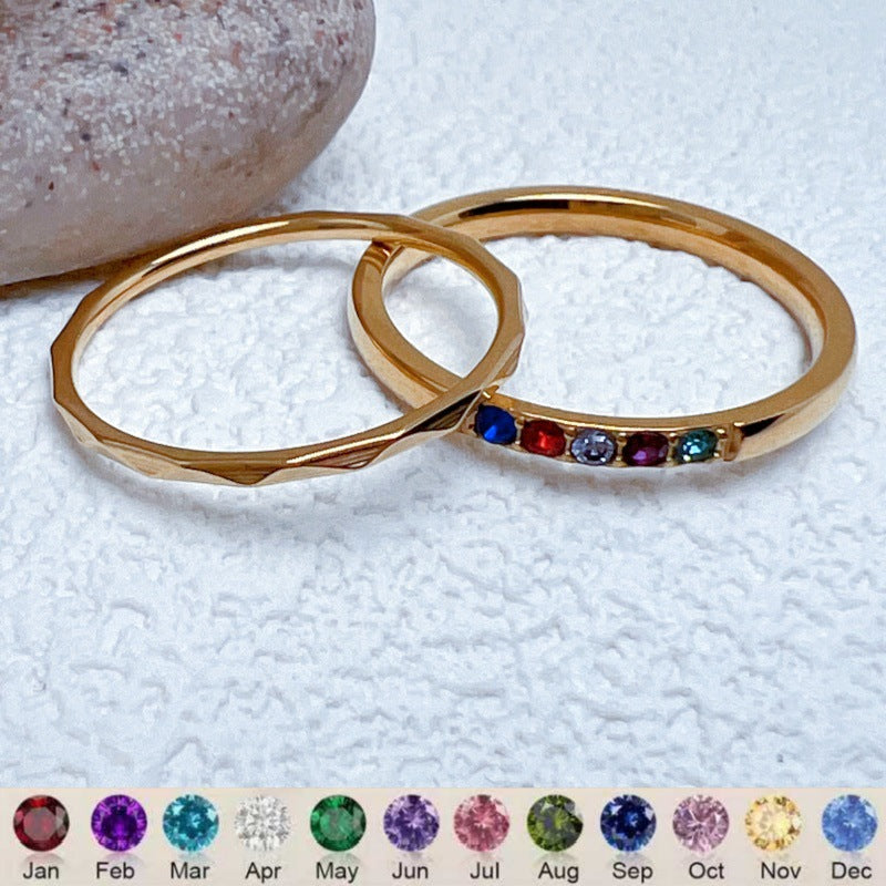 Multi-edge Stainless Steel Combined Ring Set