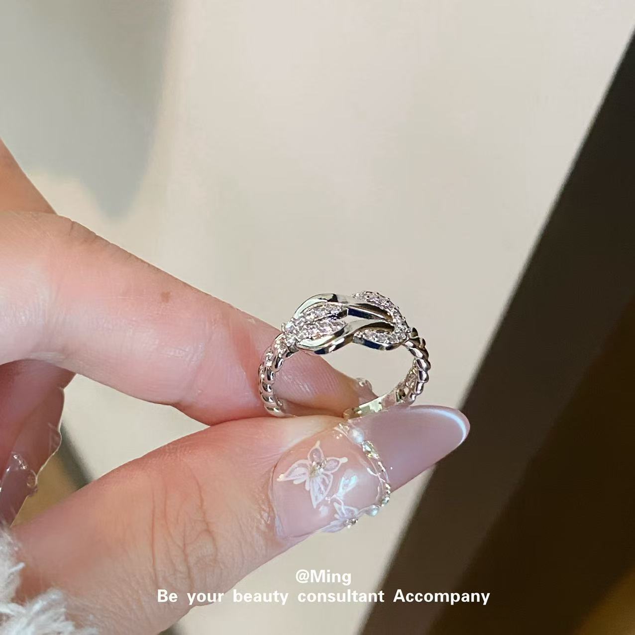Exquisite Double-layer Horseshoe Buckle Heavyweight Cross-border Ring