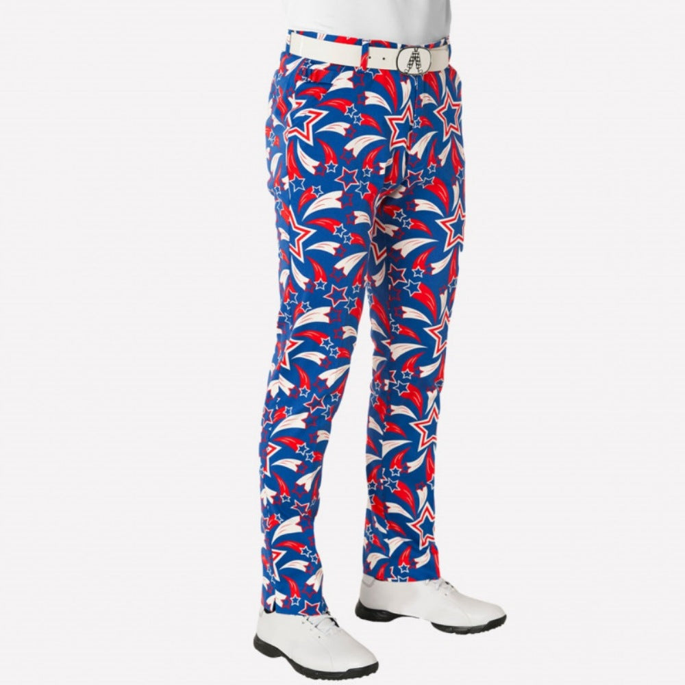 Mens Golf Pants Outdoor Sports Plaid Straight Fit