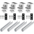 12/20cm U-shaped Guide Rail Black Middle Side Pressure Set Solar Panel Photovoltaic Accessory Pressure Block Mini Installation Guide Rail  U-shaped Guide Rail 4-piece Set 35 Side Pressure Note Boxset