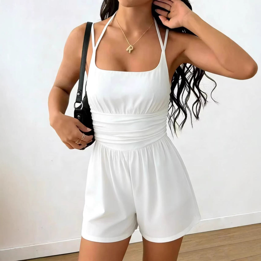 Sleeveless Strappy High-Waist Jumpsuit For Women