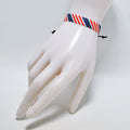 Fabric Festival Party Keepsake Patriotic Independence Day Braided Bracelet