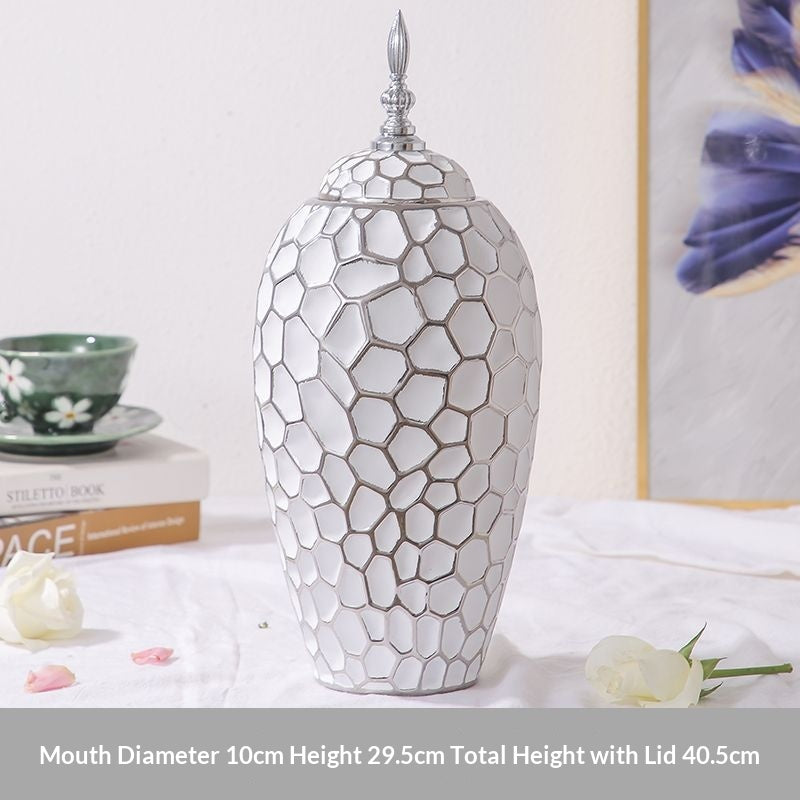 Nordic-style Gold-plated Ceramic Vase Creative Design