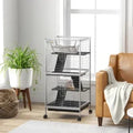 PawHut Rolling Small Animal Cage With Hammock, Ferret Cage, Chinchilla Cage, Pet Habitat With 6 Doors, Removable Tray