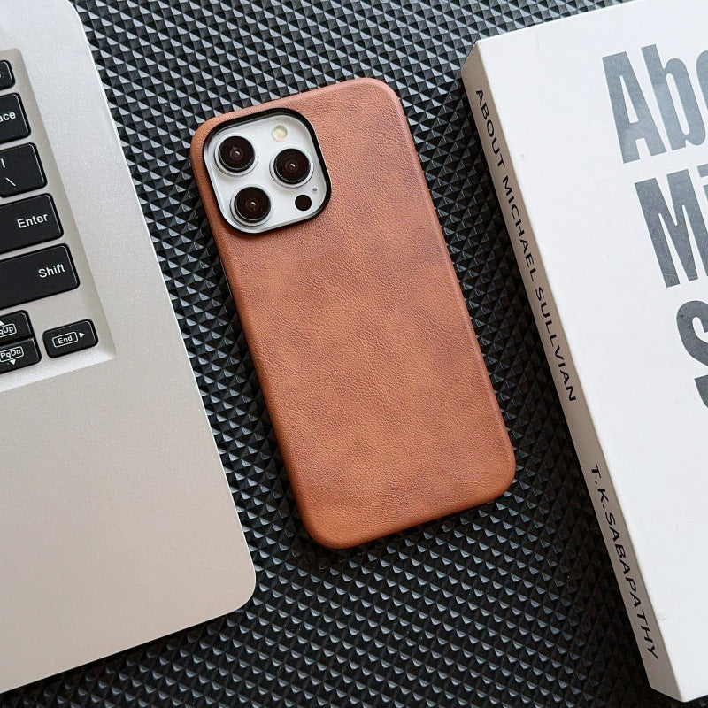 Retro Crazy Horse Leather Grain Phone Case