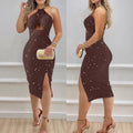 Summer Fashion Halter Cutout Bodycon Sexy Dress