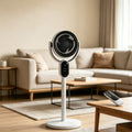 Air Circulator Fan, 110V 40W Standing Desk 2-in-1 Fan With Remote, LED Display, 3 Speeds & 12H Timer, Auto Horizontal Oscillation, Vertical Manual Adjustment