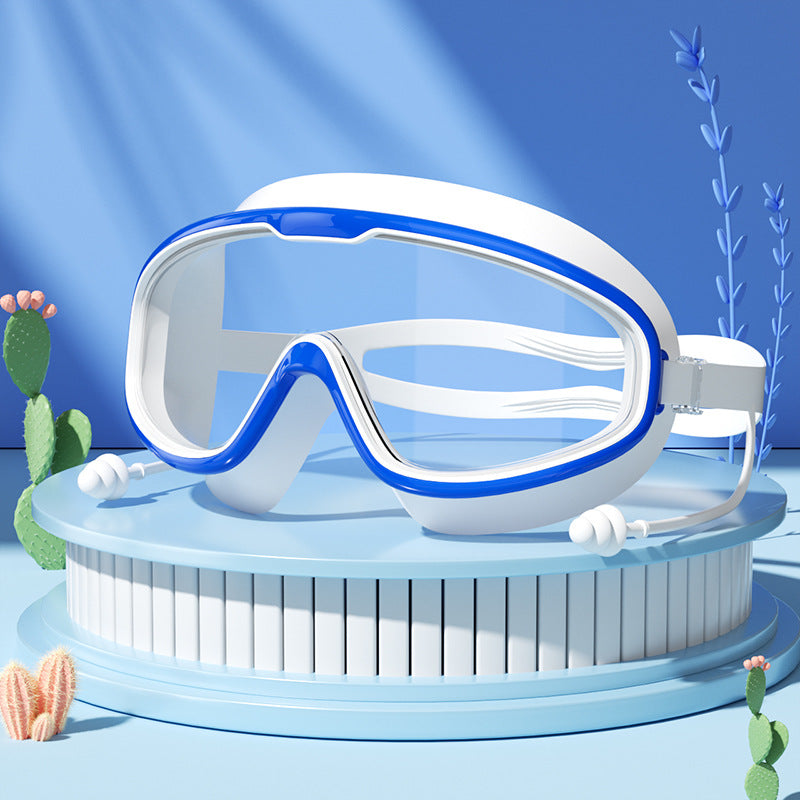 Kids Large-Frame Waterproof And Anti-Fog Swimming Goggles