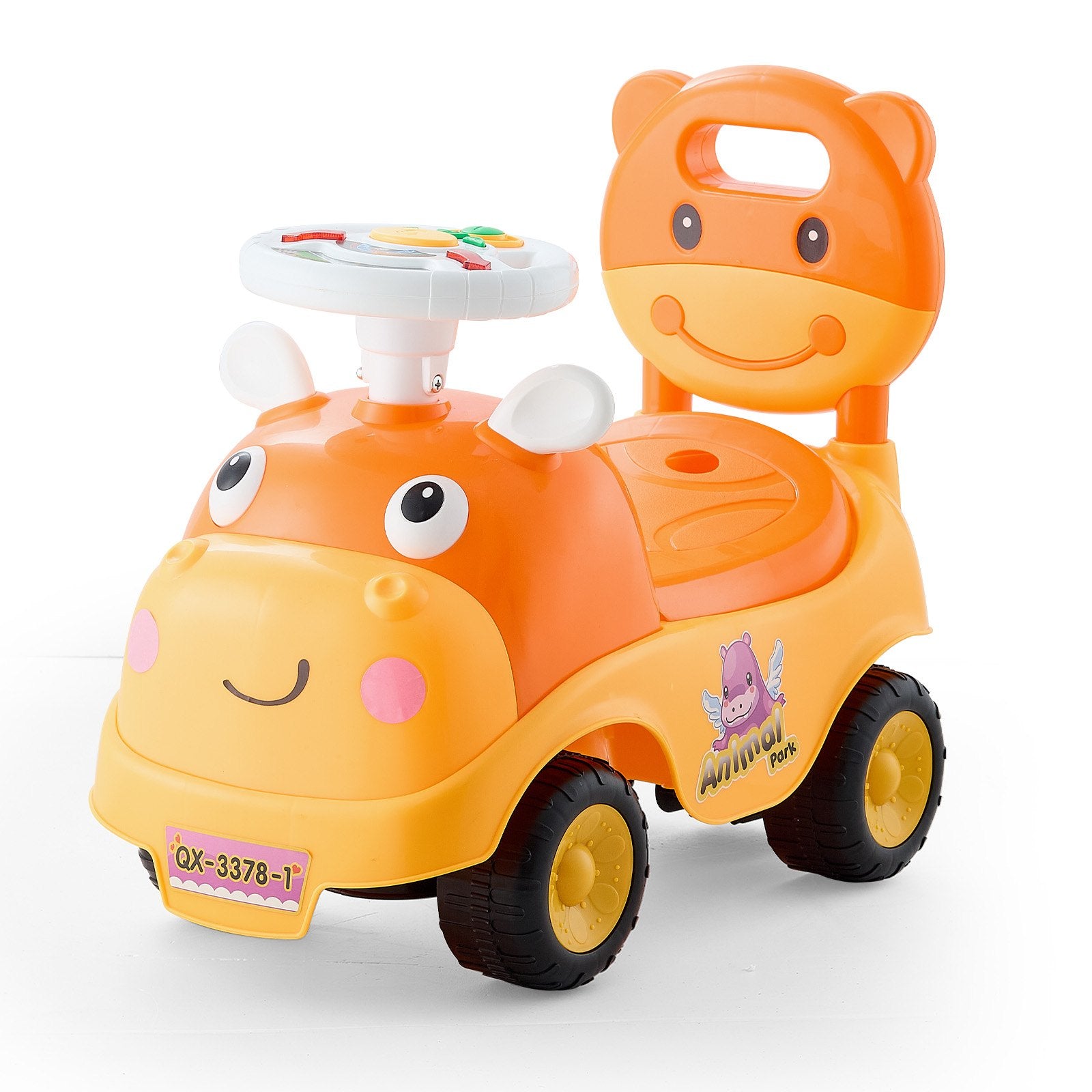 Rutschauto, 500x240x415 Mm Rutscher Für Kleinkinder, Rutschfahrzeug Mit Hupe Und Musik, 22 Kg Tragkraft, Stauraum Unter Dem Sitz, Lauflernhilfe Für Kleinkinder Von 19 Bis 36 Monaten