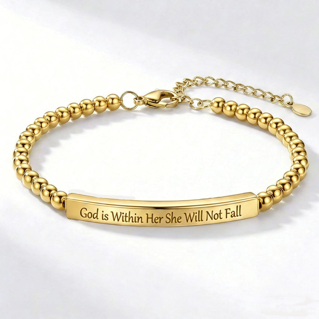 Stainless Steel Ball Geometric Bracelet For Women