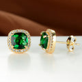 Korean-style Fashionable All-diamond Zircon Womens Stud Earrings