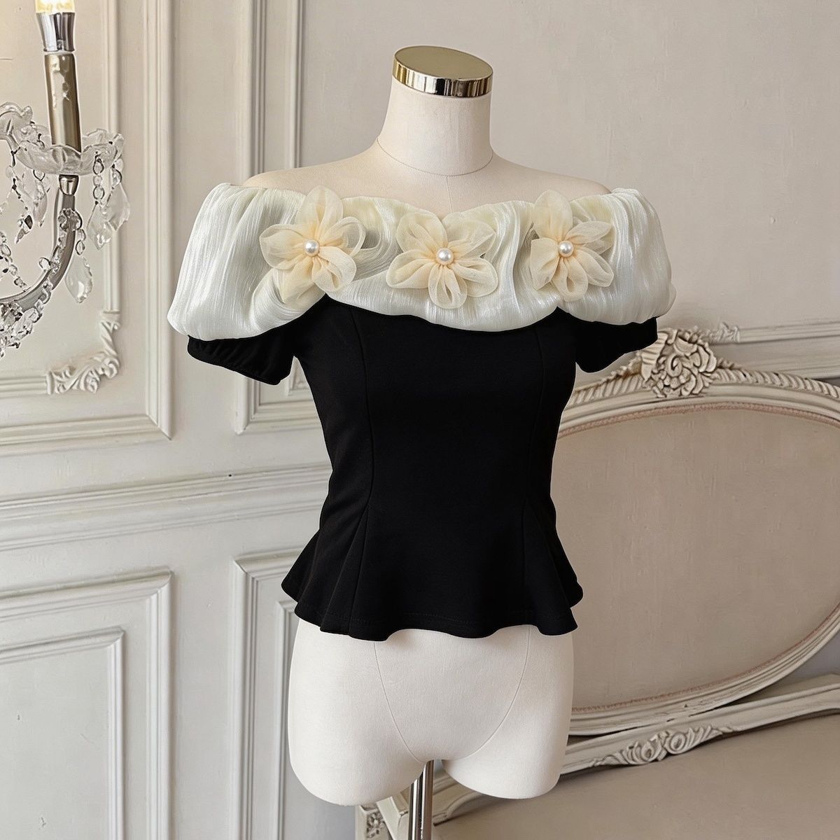 Womens Waist-cinching Off-shoulder Sexy Cropped T-shirt Top