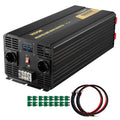 6000W Modified Sine Wave Power Inverter, DC 12V to AC 230V Car Converter with LCD Display and Remote Control