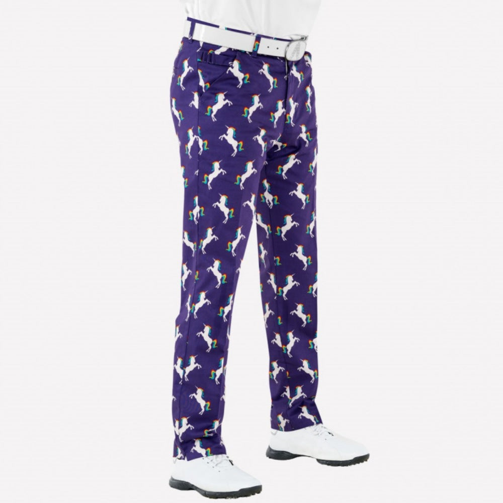 Mens Golf Pants Outdoor Sports Plaid Straight Fit