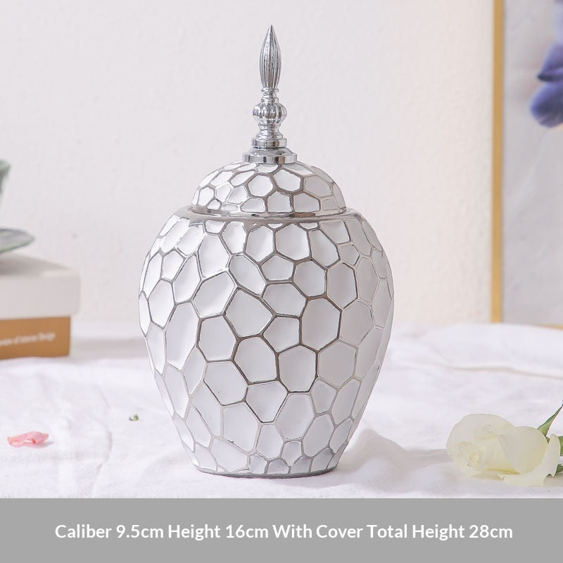 Nordic-style Gold-plated Ceramic Vase Creative Design