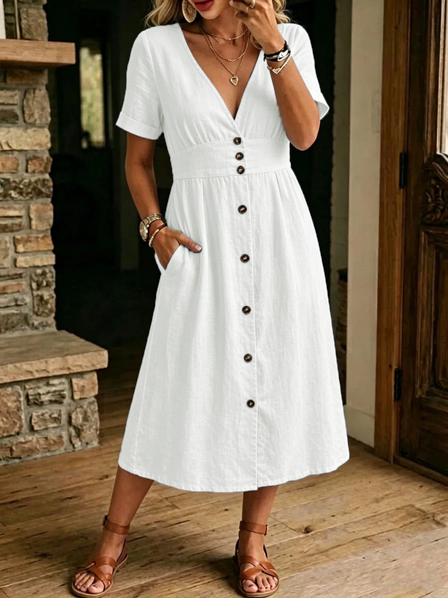 Women's Casual Loose Fashion Short-Sleeve Dress