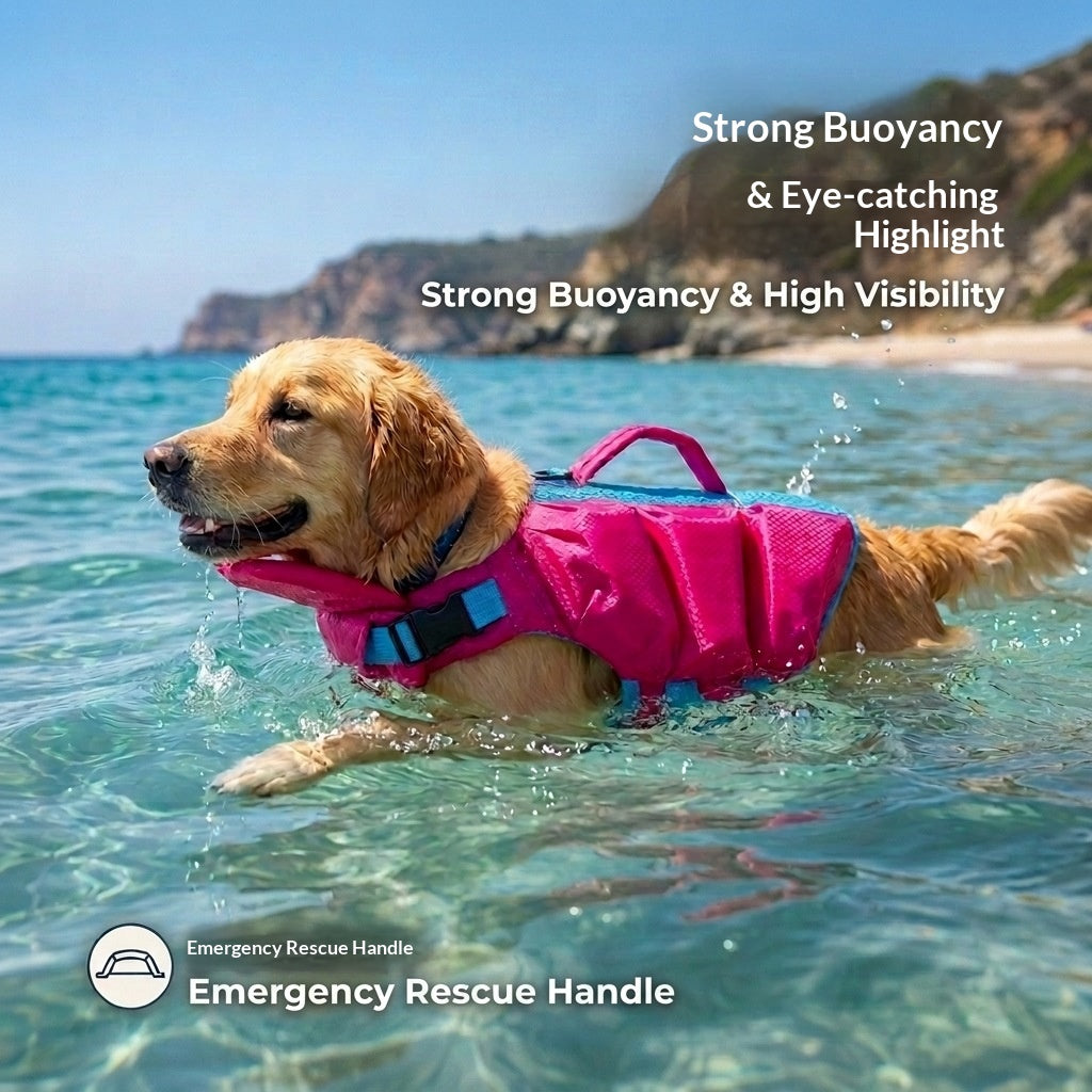 Summer High-Visibility Life Jacket With Bold Color Blocking For Outdoor Swimming