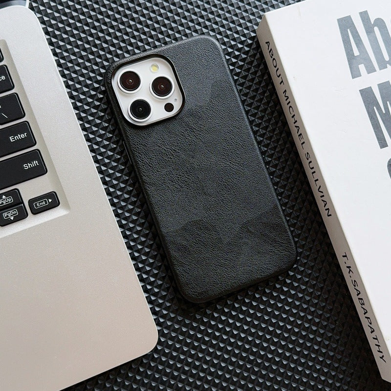 Retro Crazy Horse Leather Grain Phone Case