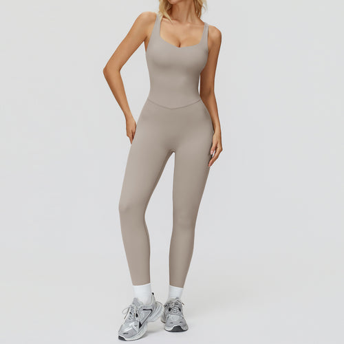 Brushed One-piece Yoga Wear Tight-fitting Workout Clothes