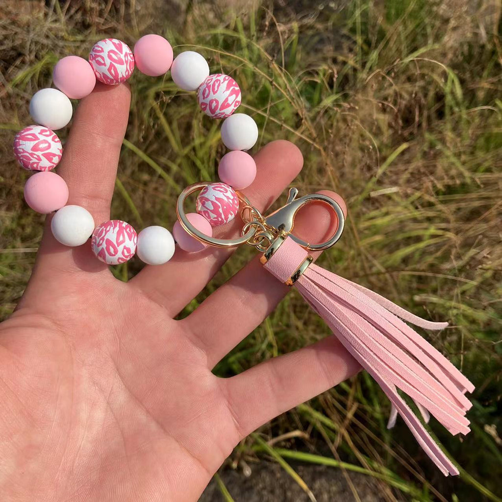 Women's Colorful Beaded Bracelet With Tassel Pendant