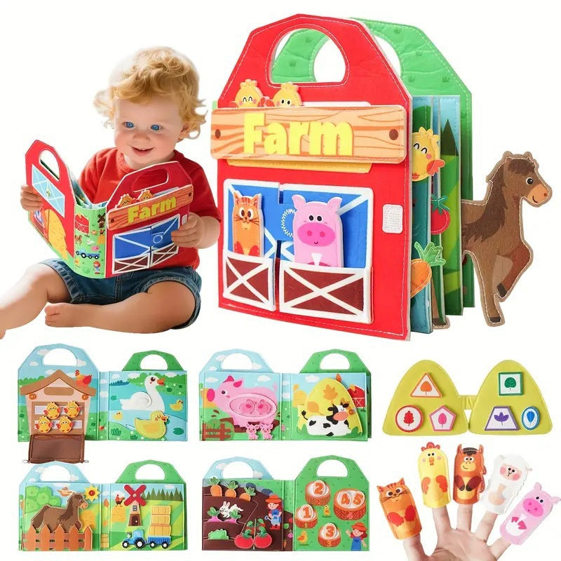 Early Education Cartoon Felt Cloth Book