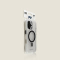 Black Matte Skin-feel Striped Phone Case With Magnetic Attachment And Built-in Lanyard For Drop Protection