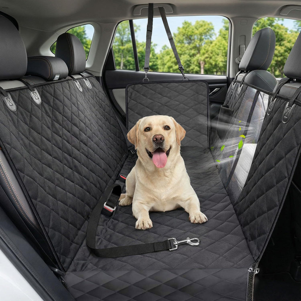 Dog Car Seat Cover Black And Orange Colorway