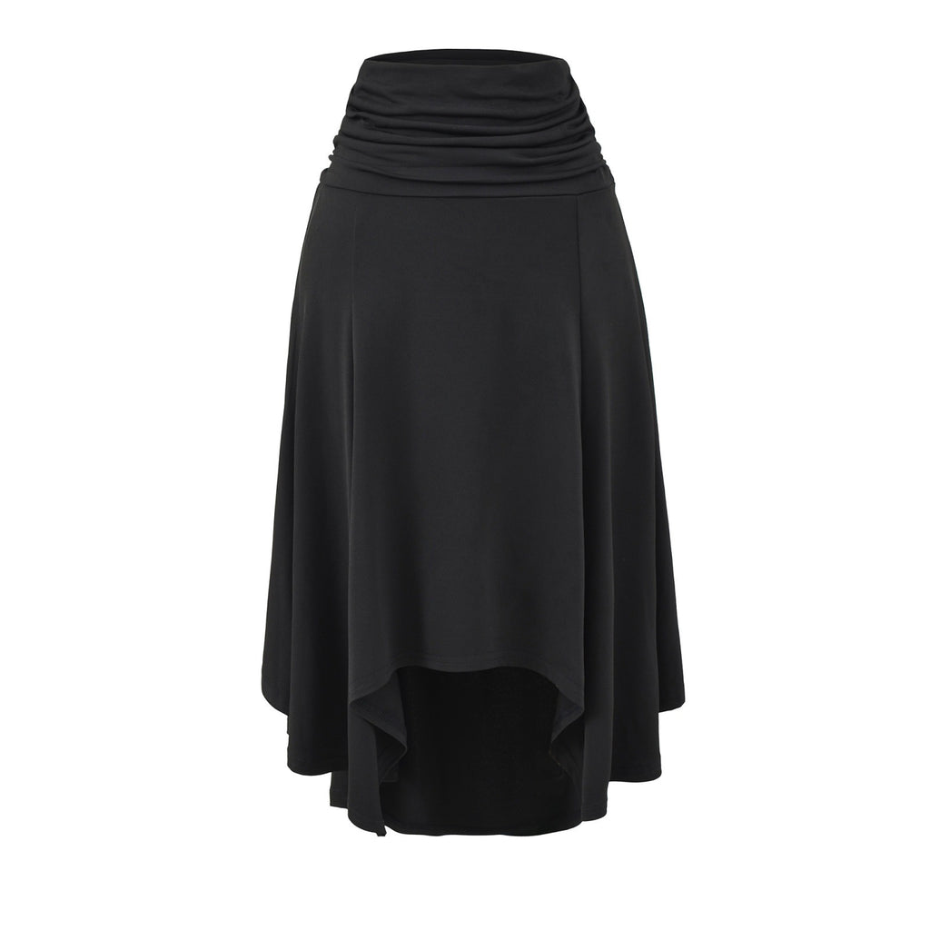 Women's Low-Waist Pleated Irregular Bodycon Skirt