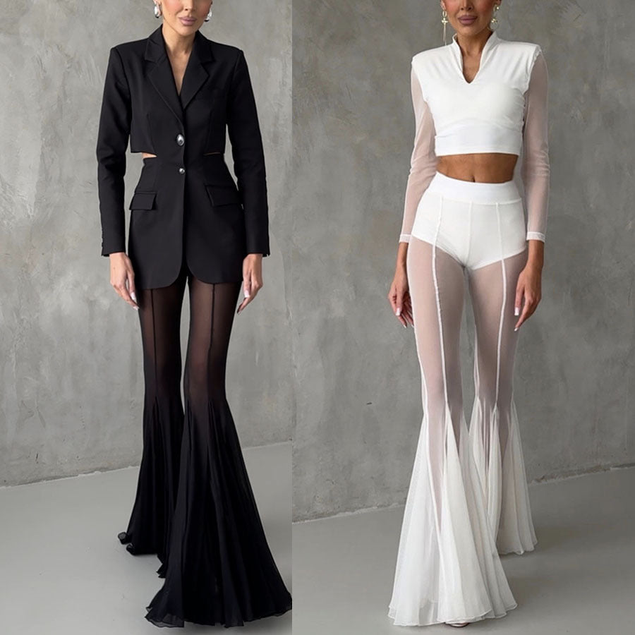 New Springsummer Stretchy Slim-fit Flared Pants From Europe And The US