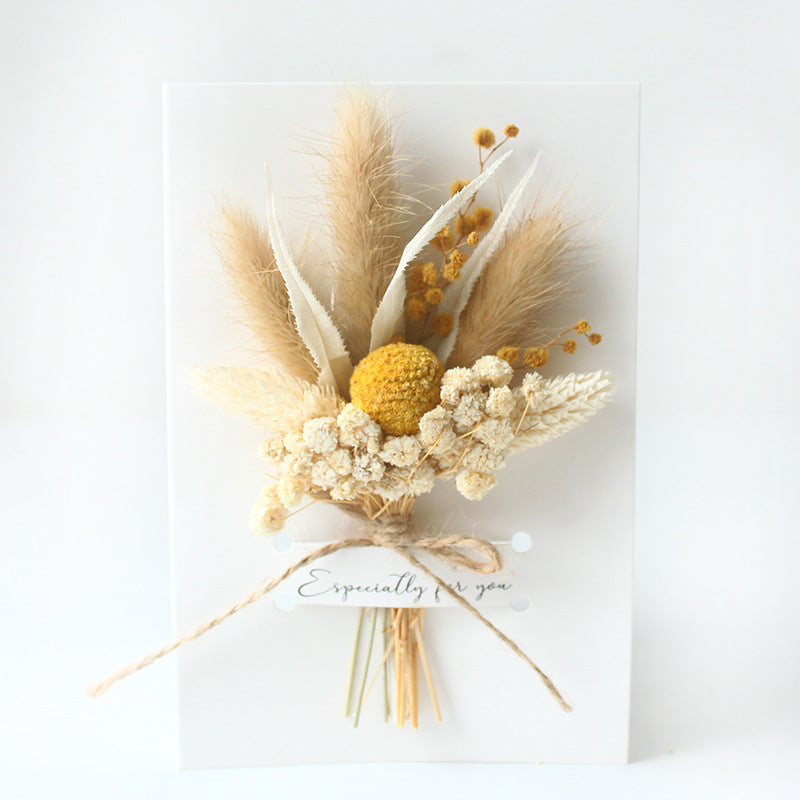 Mini Card Dried Flower Small Bouquet