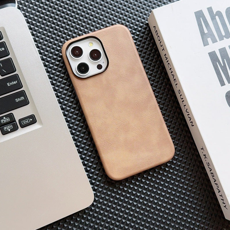 Retro Crazy Horse Leather Grain Phone Case