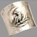 Fashionable Dark-Style Bird And Moon Ring