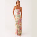 Womens Printed Sleeveless Strap Bodycon Dress
