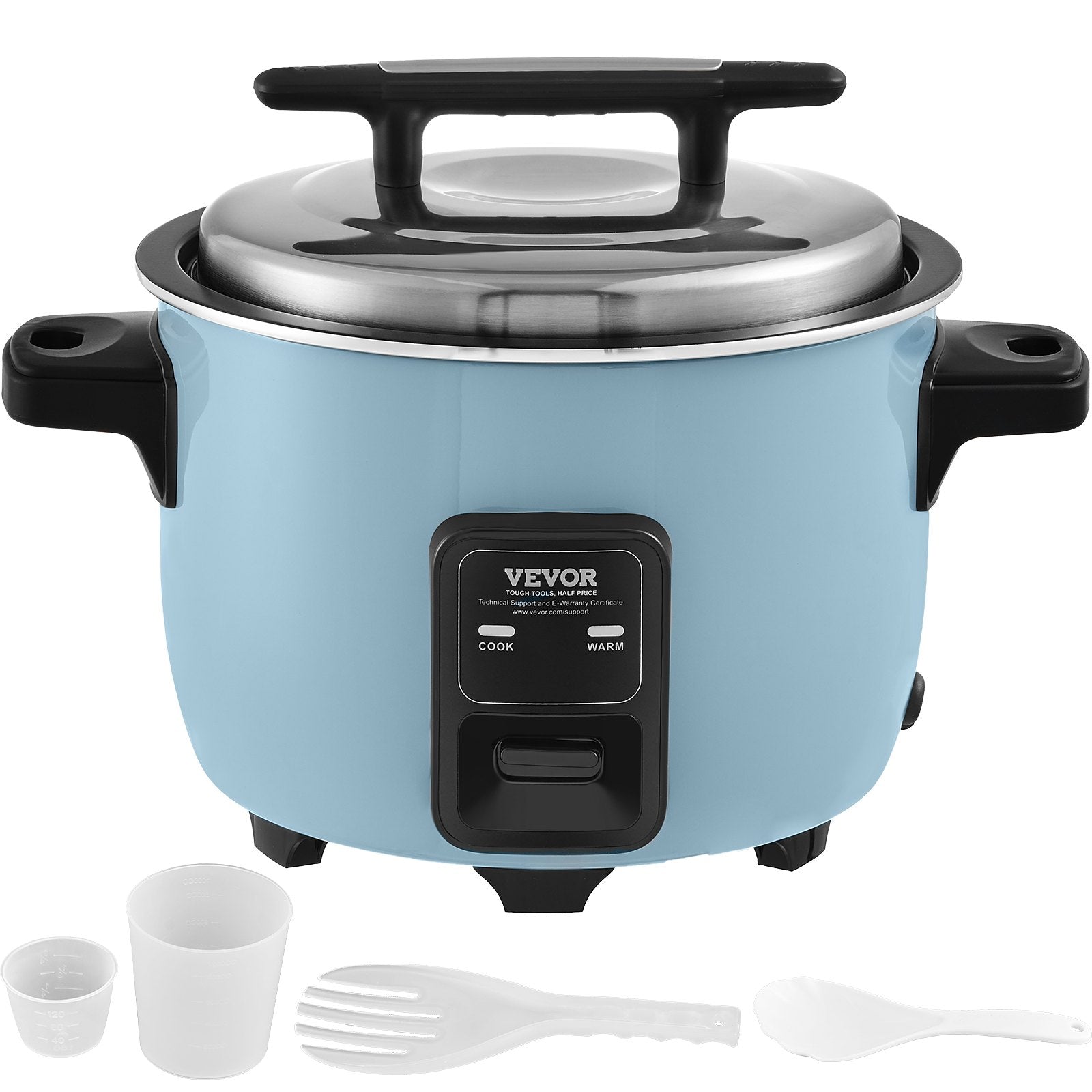 Commercial Rice Cooker, 40-Cup Rice Cooker, 8-Liter Large Rice Cooker and Warmer with Non-Stick Inner Pot, Fast Cooking and 24-Hour Keep Warm Function
