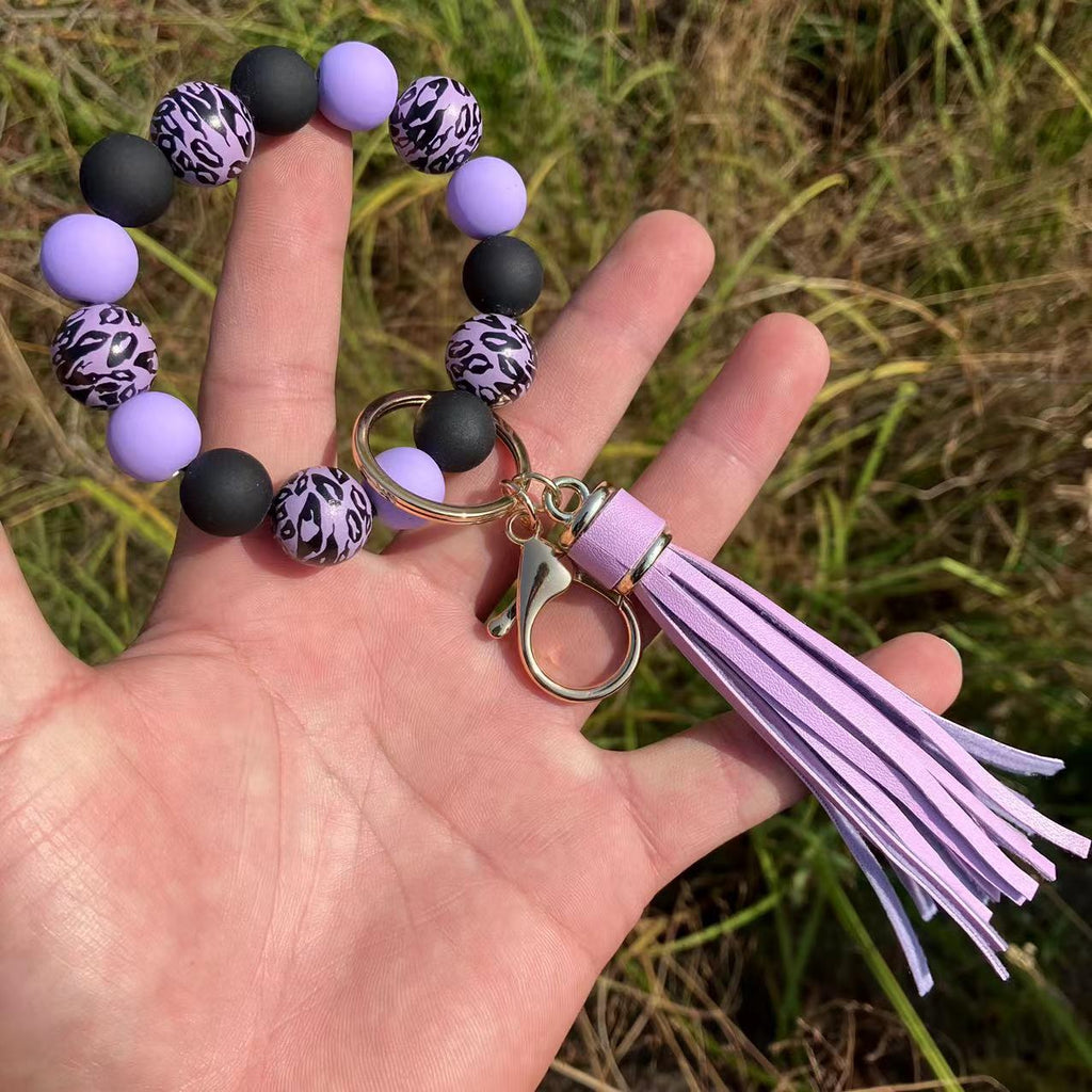 Women's Colorful Beaded Bracelet With Tassel Pendant