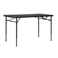 4 Foot Fold-in-Half Adjustable Folding Table, Rich Black  Shipment From Walmart