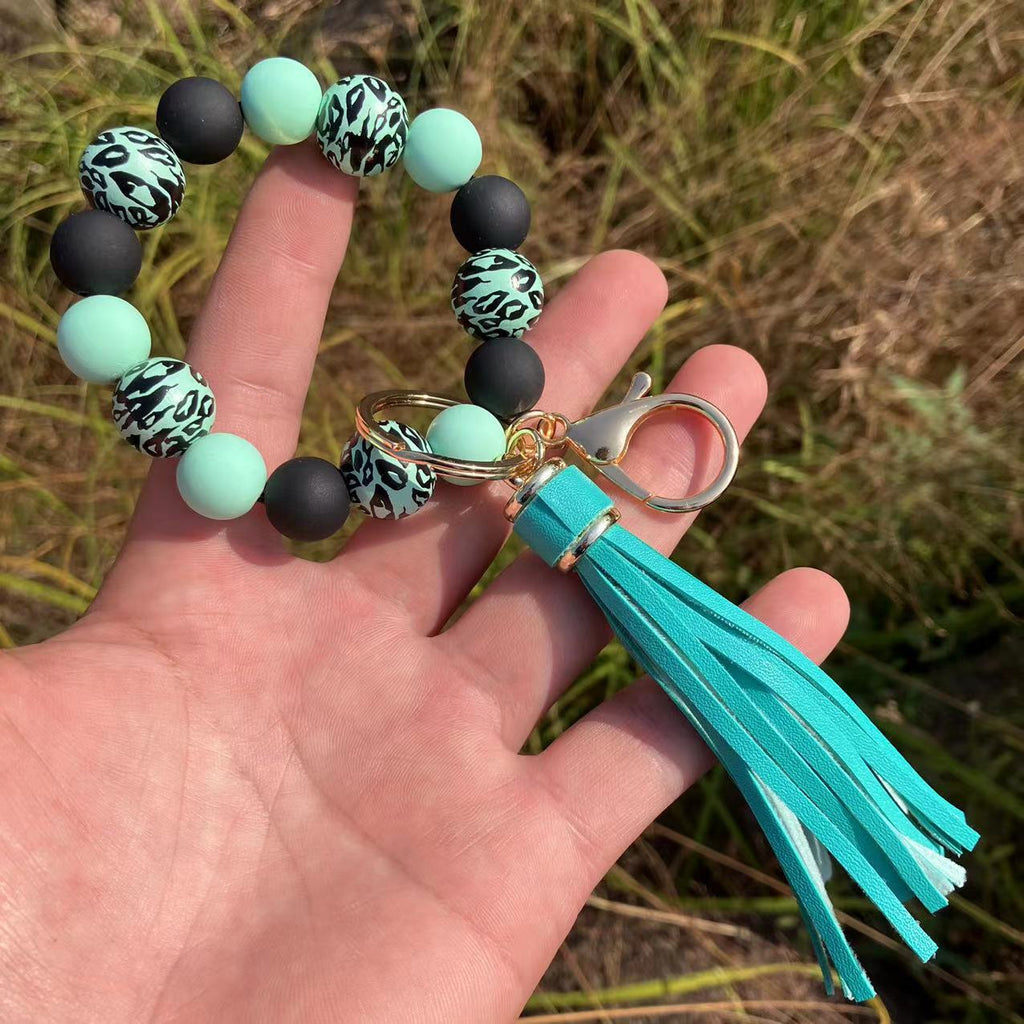 Women's Colorful Beaded Bracelet With Tassel Pendant