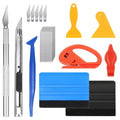 Pro Applicator Tool Kit Window Tint Film Car Wrapping Tools Includes Felt Squeegees, Plastic Scraper, Wrap Knife And Blades, Magnetic Holders, Full Installation Tools Window Tint Kit Tool Kit