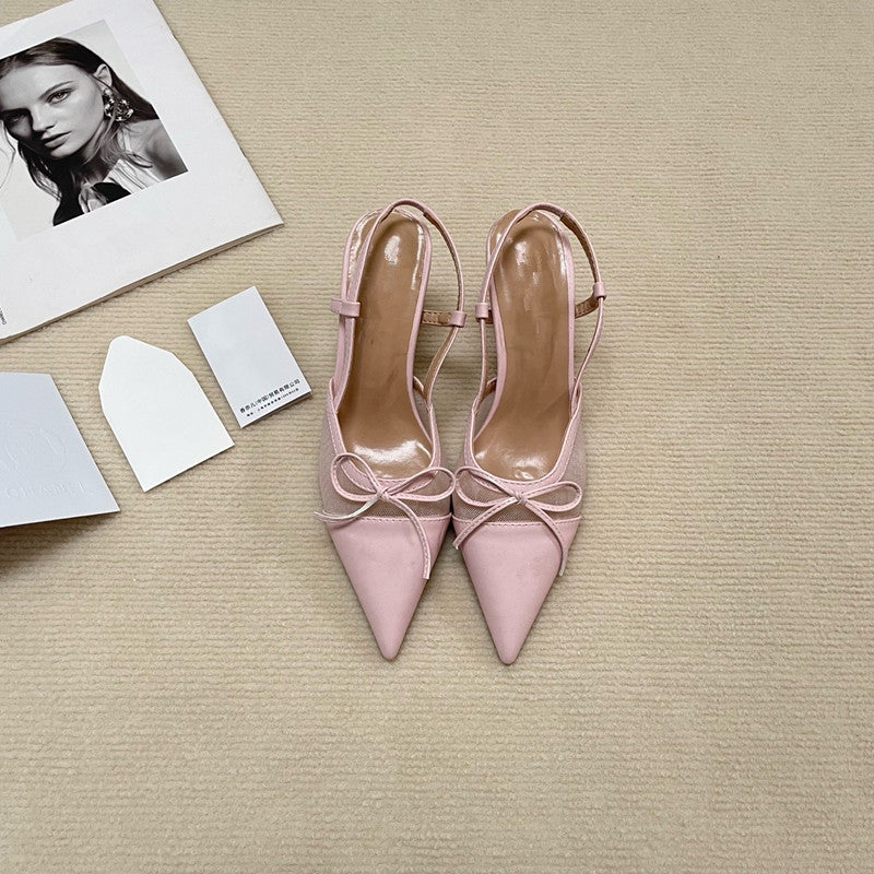 Stiletto-heeled Women's Shoes With A Bow