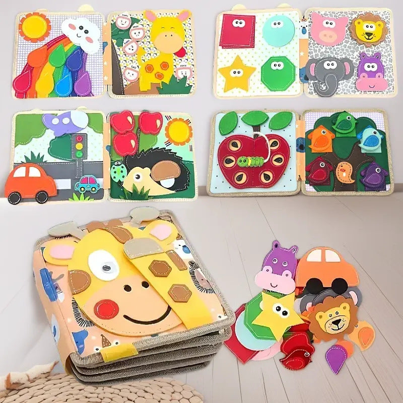 Early Education Cartoon Felt Cloth Book