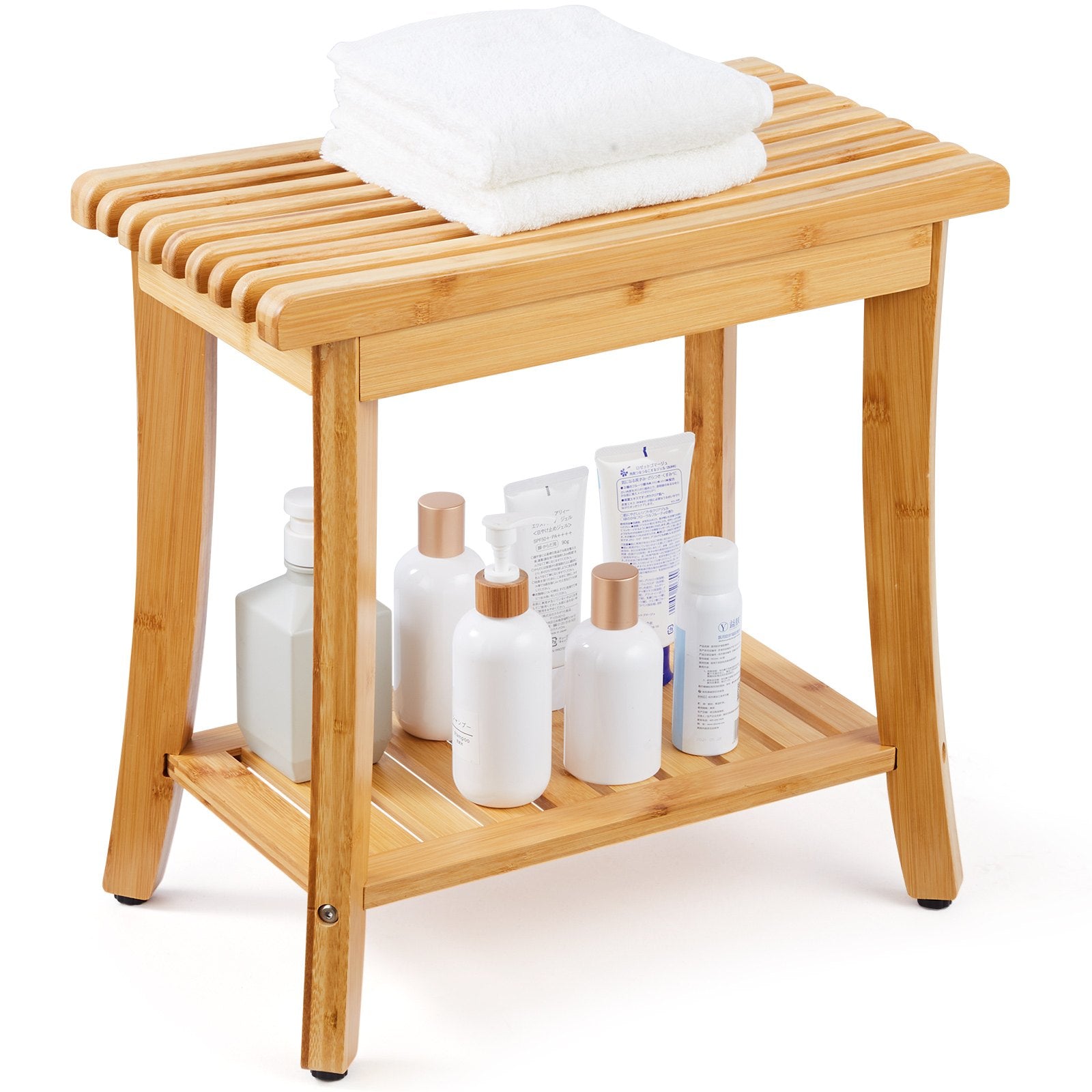 Bamboo Shower Bench 486 x 286 x 46