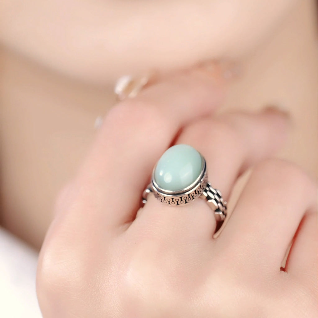 Vintage Ruyi Egg-Shape Ring For Women