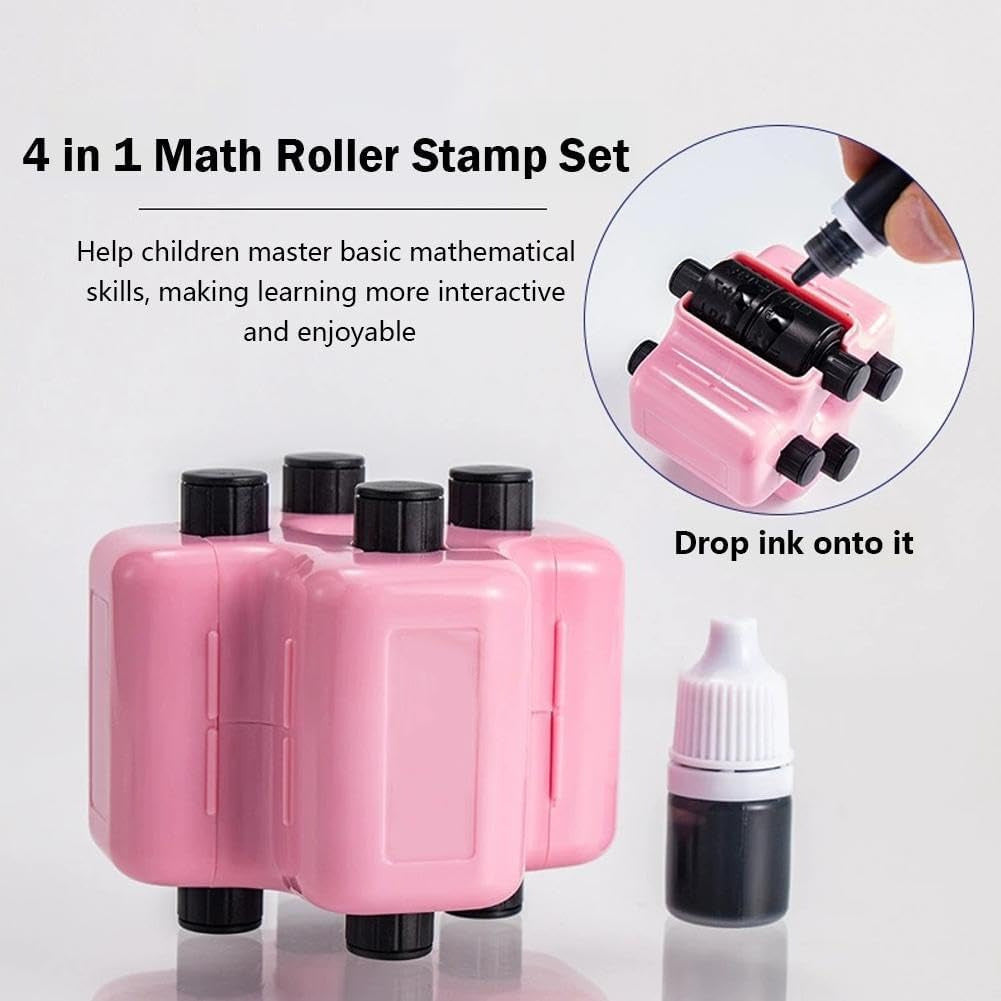 Addition Subtraction Multiplication And Division Rolling Stamp