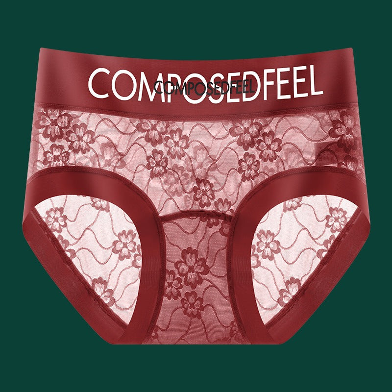 Letter-print Seamless Sexy High-waist Womens Briefs