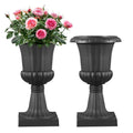 Blumenspindel Aus Kunststoff, 25x42 Cm, 2er-Pack, Pflanzpokal. Pflanzkübel, Pflanzschale, Schwarze Blumentöpfe, Für Die Veranda, Hochzeit, Party, Zuhause, Bühne, Balkon, Terrassendekoration