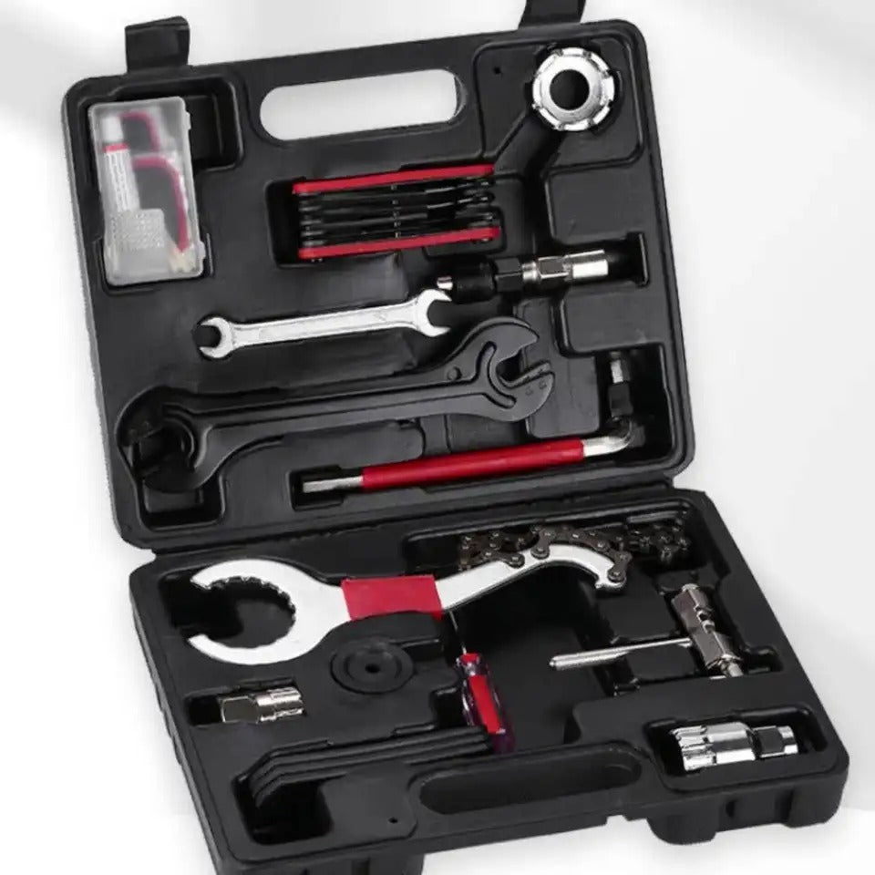 7-in-1 Bicycle Repair Kit, Portable Bottom Bracket Removal Tool, Mountain Bike Repair Crank Chain Breaker, Spoke Wrench, Flywheel Disassembly, Repair Tool Accessories