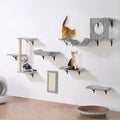 Cat Shelves Wall Mounted Cat Wall Shelves and Perches with Jumping Platforms Hammock Sofa