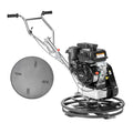 24 Inch Power Trowel, Handheld Cement Trowel with Float Pan, 6 HP Powerful Gas-Powered Surface Smoother for Smooth Concrete Surfaces